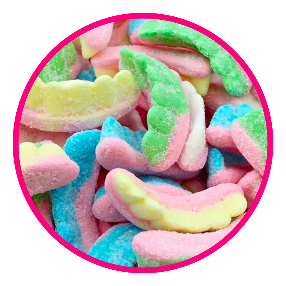 Denti colorati zuccherati